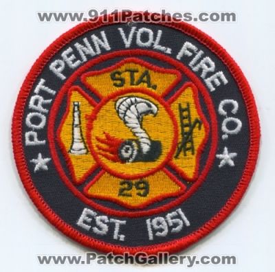 Port Penn Volunteer Fire Company Station 29 (Delaware)
Scan By: PatchGallery.com
Keywords: vol. co. department dept. sta.