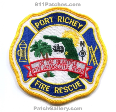 Port Richey Fire Rescue Department Patch (Florida)
Scan By: PatchGallery.com
Keywords: dept. on the beautiful pithlachascotee river