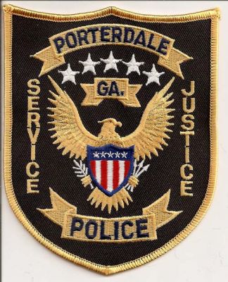 Porterdale Police
Thanks to EmblemAndPatchSales.com for this scan.
Keywords: georgia