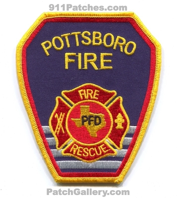 Pottsboro Fire Rescue Department Patch (Texas)
Scan By: PatchGallery.com
Keywords: dept. pfd