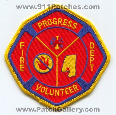 Progress Volunteer Fire Department Patch (Mississippi)
Scan By: PatchGallery.com
Keywords: vol. dept.