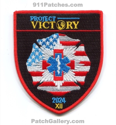 Project Victory Ukraine 2024 XII Mission Fire EMS Patch (No State Affiliation)
Scan By: PatchGallery.com
[b]Patch Made By: 911Patches.com[/b]
Keywords: 12