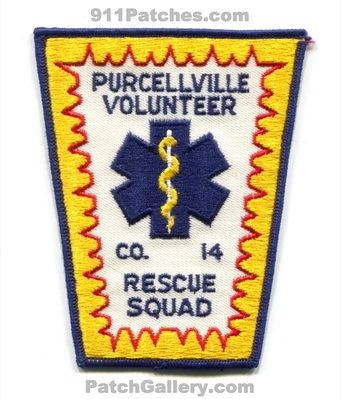 Purcellville Volunteer Rescue Squad Company 14 EMS Patch (Virginia)
Scan By: PatchGallery.com
Keywords: vol. co. ambulance
