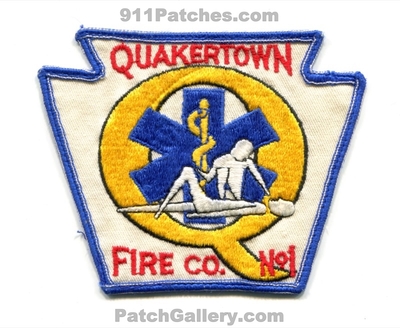 Quakertown Fire Company Number 1 EMS Patch (Pennsylvania)
Scan By: PatchGallery.com
Keywords: co. no. #1 department dept. ambulance emt paramedic