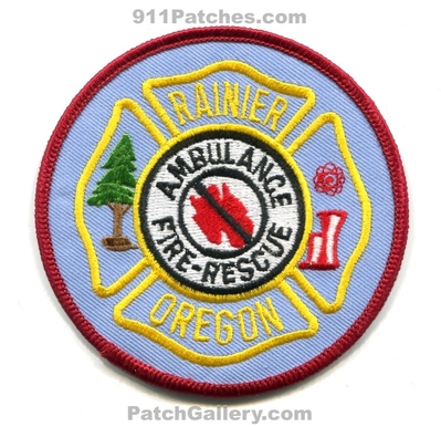 Rainier Fire Rescue Department Patch (Oregon)
Scan By: PatchGallery.com
Keywords: dept. ambulance
