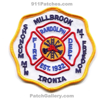 Randolph Fire Department Patch (New Jersey)
Scan By: PatchGallery.com
Keywords: dept. millbrook ironia shongum mountain mtn. mount mt. freedom est. 1932