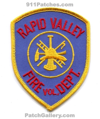 Rapid Valley Volunteer Fire Department Patch (South Dakota)
Scan By: PatchGallery.com
Keywords: vol. dept.