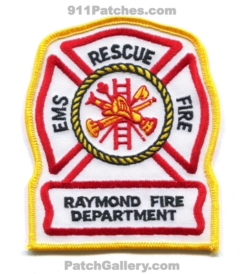 Raymond Fire Rescue Department Patch (Mississippi)
Scan By: PatchGallery.com
Keywords: dept. ems