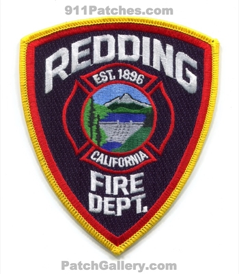 Redding Fire Department Patch (California)
Scan By: PatchGallery.com
Keywords: dept. est. 1896