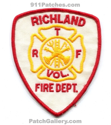 Richland Township Volunteer Fire Department Patch (Indiana)
Scan By: PatchGallery.com
