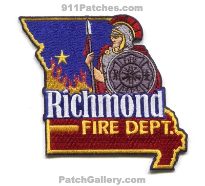 Richmond Fire Department Patch (Missouri) (State Shape)
Scan By: PatchGallery.com
Keywords: dept.