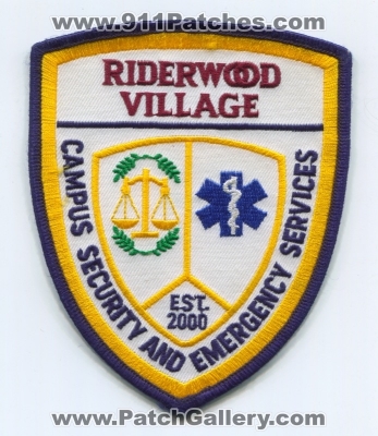 Riderwood Village Campus Security and Emergency Services Patch (Maryland)
Scan By: PatchGallery.com
Keywords: ems