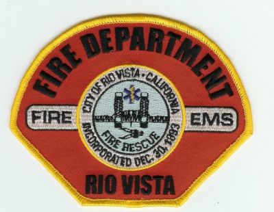 Rio Vista Fire Department
Thanks to PaulsFirePatches.com for this scan.
Keywords: california city of rescue