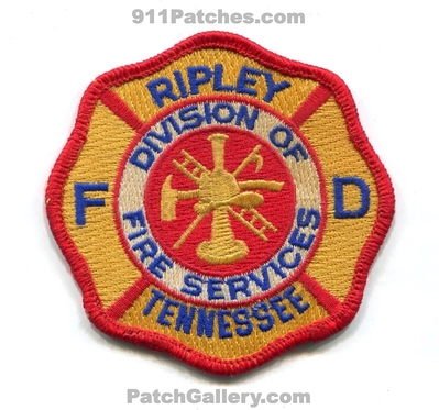 Ripley Fire Department Patch (Tennessee)
Scan By: PatchGallery.com
Keywords: division of services fd dept.