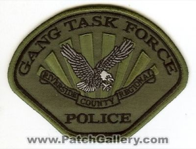 California Riverside County Regional Police Department Gang Task Force California Patchgallery Com Online Virtual Patch Collection By 911patches Com Fire Departments Ems Ambulance Rescue Police Sheriffs Depts Offices Law Enforcement Military