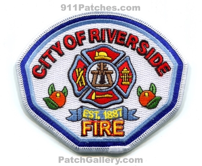 Riverside Fire Department Patch (California)
Scan By: PatchGallery.com
Keywords: city of dept. est. 1887
