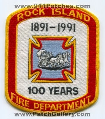 Rock Island Fire Department 100 Years (Illinois)
Scan By: PatchGallery.com
Keywords: dept. 1891-1991