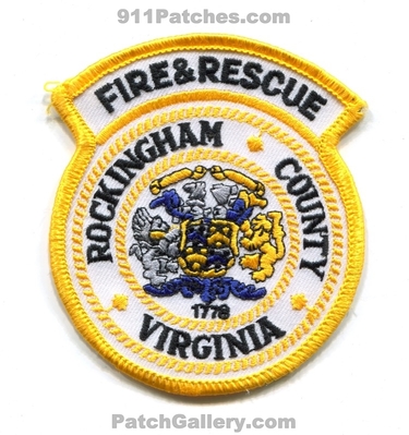 Rockingham County Fire and Rescue Department Patch (Virginia)
Scan By: PatchGallery.com
Keywords: co. & dept. 1778