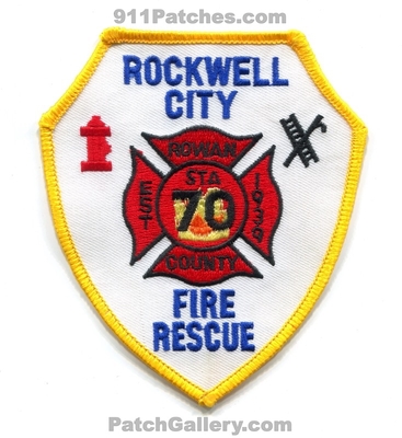 Rockwell City Fire Rescue Department Station 70 Rowan County Patch (North Carolina)
Scan By: PatchGallery.com
Keywords: dept. co. est 1939