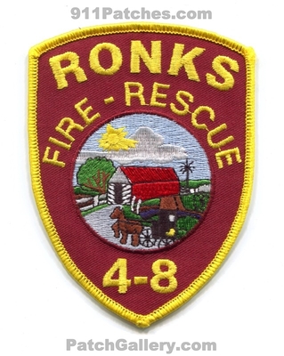 Ronks Fire Rescue Department 4-8 Patch (Pennsylvania)
Scan By: PatchGallery.com
Keywords: dept.