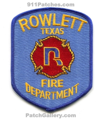 Rowlett Fire Department Patch (Texas)
Scan By: PatchGallery.com
Keywords: dept.