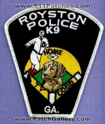 Royston Police K-9 (Georgia)
Thanks to apdsgt for this scan.
Keywords: k9 ga.
