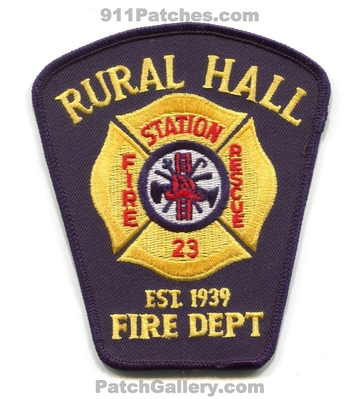 Rural Hall Fire Rescue Department Station 23 Patch (North Carolina)
Scan By: PatchGallery.com
Keywords: dept. est. 1939
