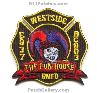 Rural Metro Fire Department Engine 837 Battalion Chief 803 Patch (Arizona)
Scan By: PatchGallery.com
[b]Patch Made By: 911Patches.com[/b]
Keywords: dept. rmfd westside the fun house e837 bc803