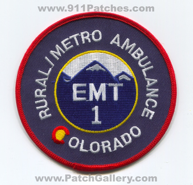Rural Metro Ambulance Emergency Medical Technician EMT 1 Patch (Colorado) (Defunct)
[b]Scan From: Our Collection[/b]
Keywords: ems