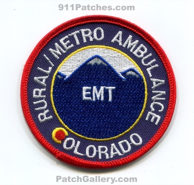 Rural Metro Ambulance EMT Patch (Colorado) (Defunct)
[b]Scan From: Our Collection[/b]
