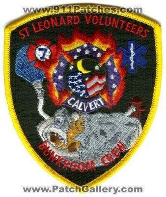 Saint Leonard Fire Volunteers 7 (Maryland)
Scan By: PatchGallery.com
Keywords: st. calvert bunkroom crew