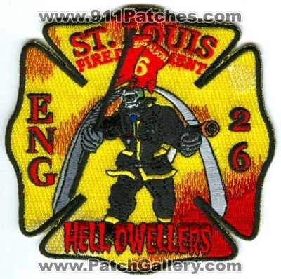 Saint Louis Fire Department Engine 26 Battalion 6 (Missouri)
Scan By: PatchGallery.com
Keywords: st. dept. stlfd company station hell dwellers