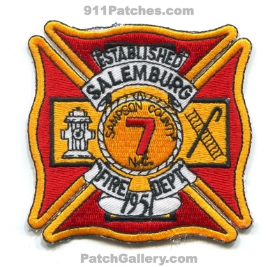 Salemburg Fire Department 7 Sampson County Patch (North Carolina)
Scan By: PatchGallery.com
Keywords: dept. co. 1951 established