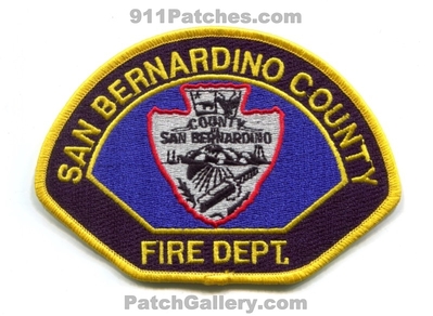 San Bernardino County Fire Department Patch (California)
Scan By: PatchGallery.com
Keywords: co. of dept.