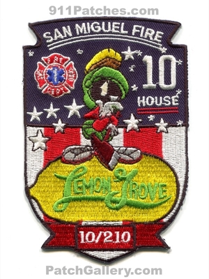 San Miguel Fire Department Station 10 Patch (California)
Scan By: PatchGallery.com
Keywords: dept. house company co. lemon grove 10/210