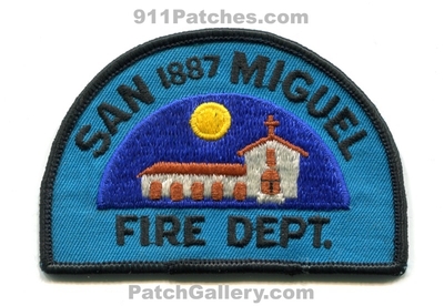 San Miguel Fire Department Patch (California)
Scan By: PatchGallery.com
Keywords: dept. 1887