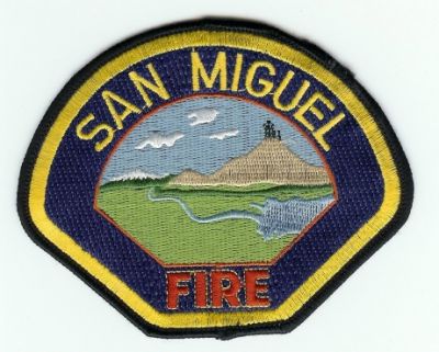 San Miguel Fire
Thanks to PaulsFirePatches.com for this scan.
Keywords: california