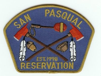 San Pasqual Reservation
Thanks to PaulsFirePatches.com for this scan.
Keywords: california fire