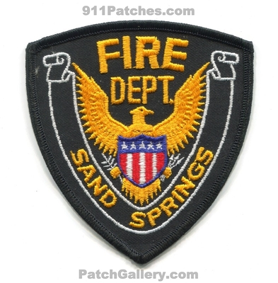 Sand Springs Fire Department Patch (Oklahoma)
Scan By: PatchGallery.com
Keywords: dept.
