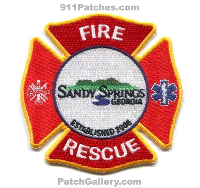 Sandy Springs Fire Rescue Department Patch (Georgia)
Scan By: PatchGallery.com
Keywords: dept. established 2006