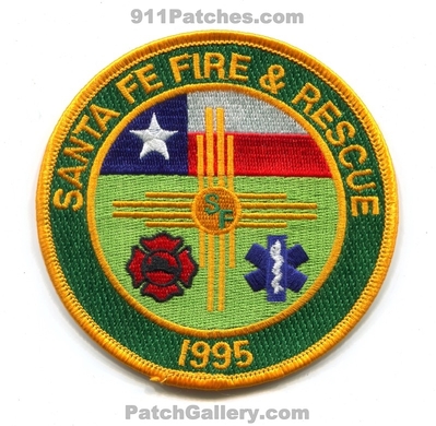 Santa Fe Fire and Rescue Department Patch (Texas) (Confirmed)
Scan By: PatchGallery.com
Keywords: & dept. 1995