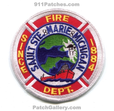 Sault Ste Marie Fire Department Patch (Michigan)
Scan By: PatchGallery.com
Keywords: ste. dept. since 1884