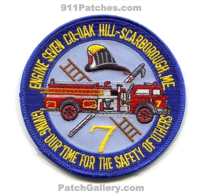 Scarborough Fire Department Engine 7 Oak Hill Patch (Maine)
Scan By: PatchGallery.com
Keywords: dept. seven company co. giving our time for the safety of others