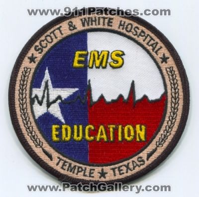 Scott and White Hospital Emergency Medical Services EMS Education Patch (Texas)
Scan By: PatchGallery.com
Keywords: & temple