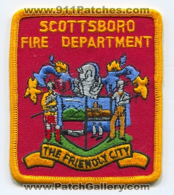 Scottsboro Fire Department Patch (Alabama)
Scan By: PatchGallery.com
Keywords: dept. the friendly city