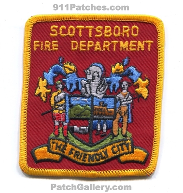 Scottsboro Fire Department Patch (Alabama)
Scan By: PatchGallery.com
Keywords: dept. the friendly city