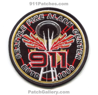 Seattle Fire Department Alarm Center 911 Patch (Washington)
[b]Scan From: Our Collection[/b]
[b]Patch Made By: 911Patches.com[/b]
Keywords: dept. sfd dispatcher communications estd 1890
