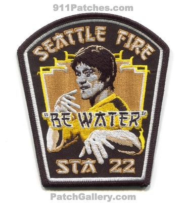 Seattle Fire Department Station 22 Patch (Washington)
[b]Scan From: Our Collection[/b]
Keywords: dept. sfd be water bruce lee
