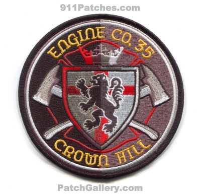 Seattle Fire Department Station 35 Patch (Washington)
Scan By: PatchGallery.com
[b]Patch Made By: 911Patches.com[/b]
Keywords: dept. sfd engine company co. crown hill