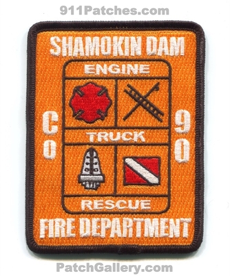 Shamokin Dam Fire Department Company 90 Patch (Pennsylvania)
Scan By: PatchGallery.com
Keywords: dept. co. engine truck rescue station